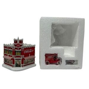Coca-Cola Diner Holiday Memories Illuminating Village Collection Red White